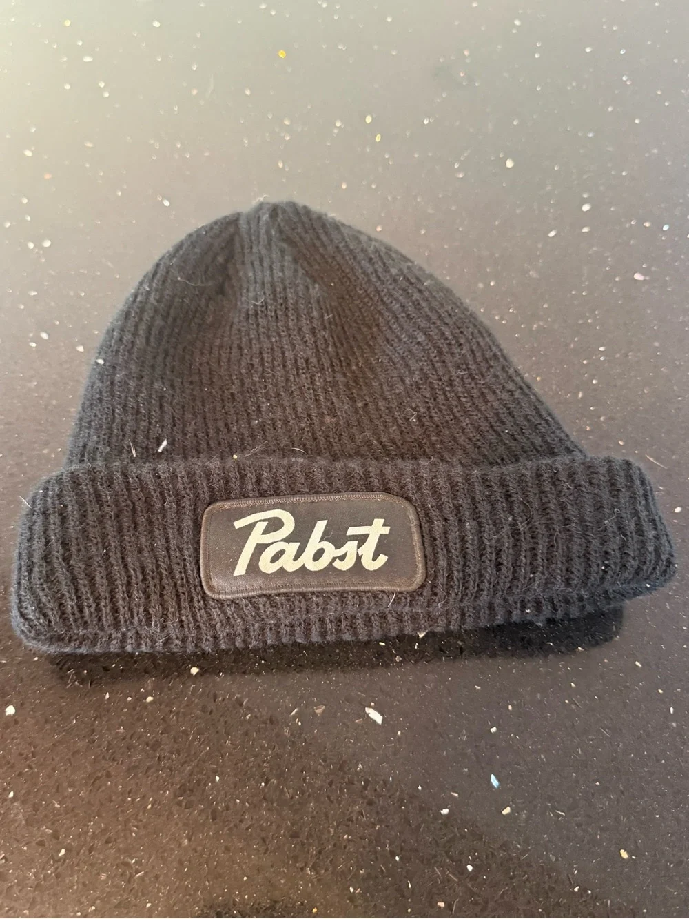 Pabst Black Knit Beanie - Men's Winter Hat